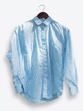 Vintage Checkout Number Print Button-Down Shirt size Small